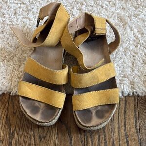 Target Yellow Sandals with Adjustable Straps and Contoured Footbed